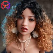 Free shipping 157 cm 5 ft 1.8 in sex doll big breasts big ass curly beige skin sex doll by Automatic Woman